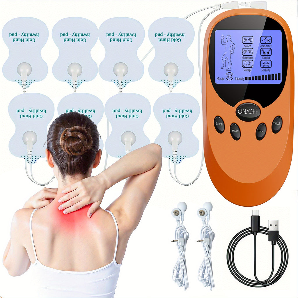 Muscle Relief Pulse Massager with 8 Electrodes