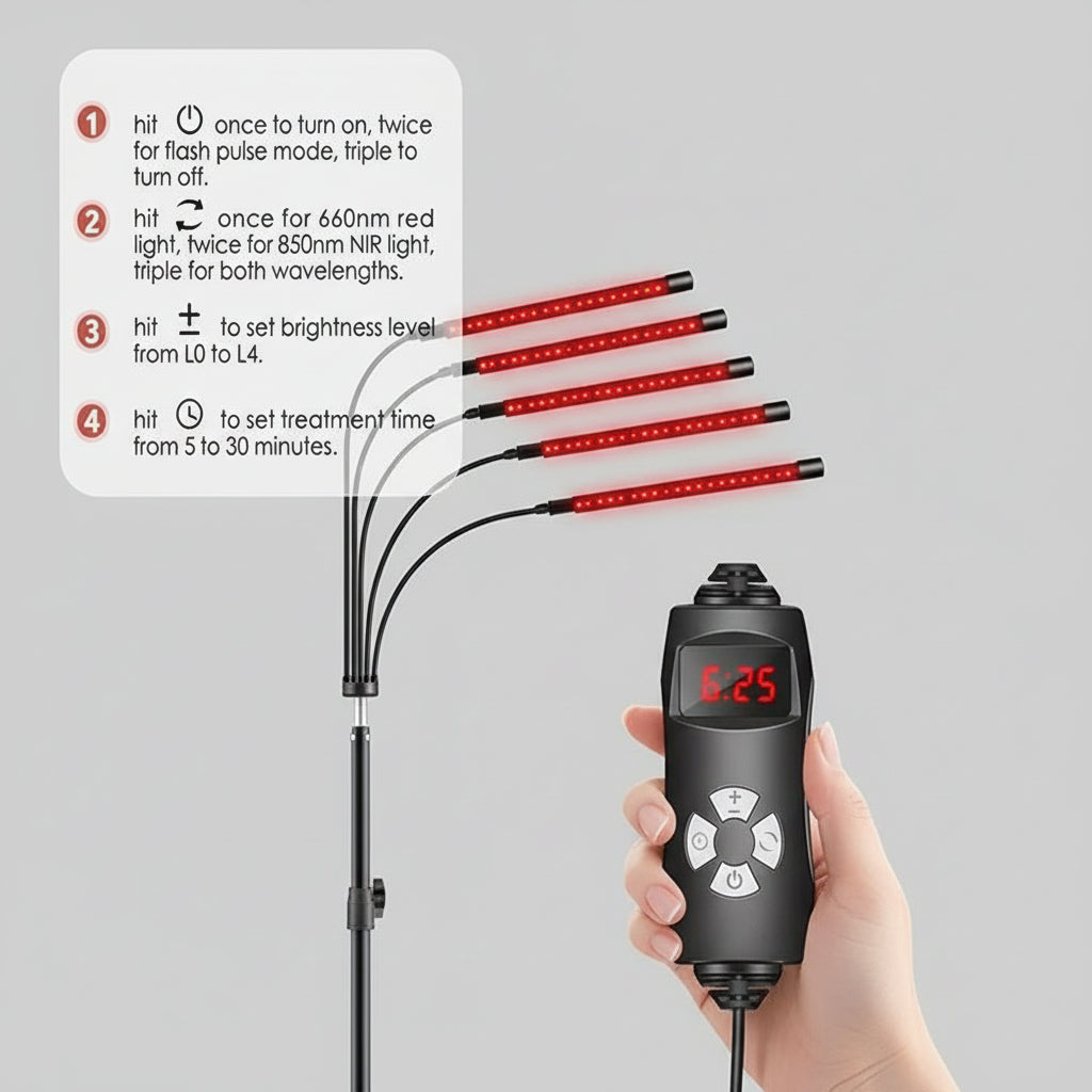 Near Infrared Light Panel Red Light Lamp with Adjustable Stand