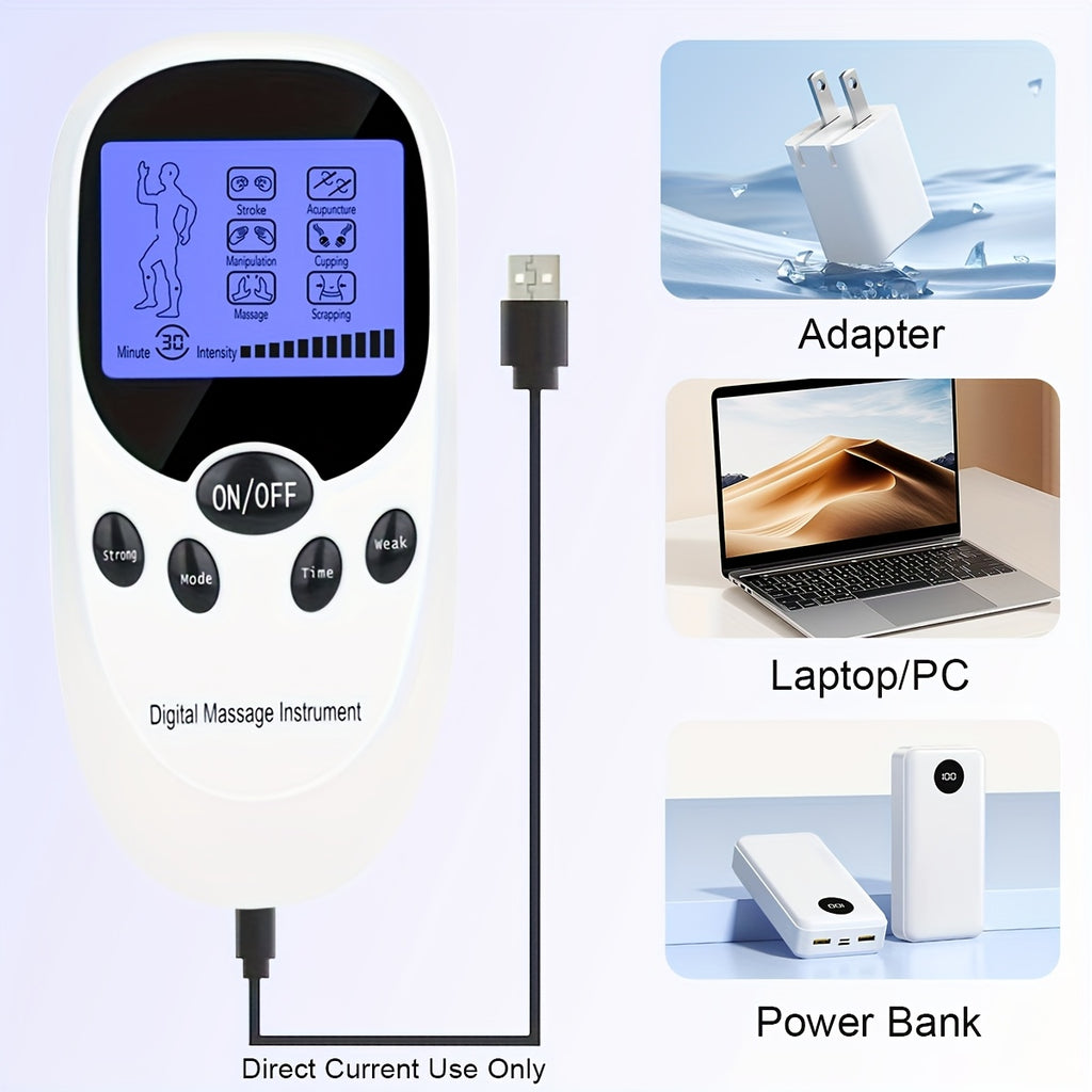 Muscle Relief Pulse Massager with 8 Electrodes