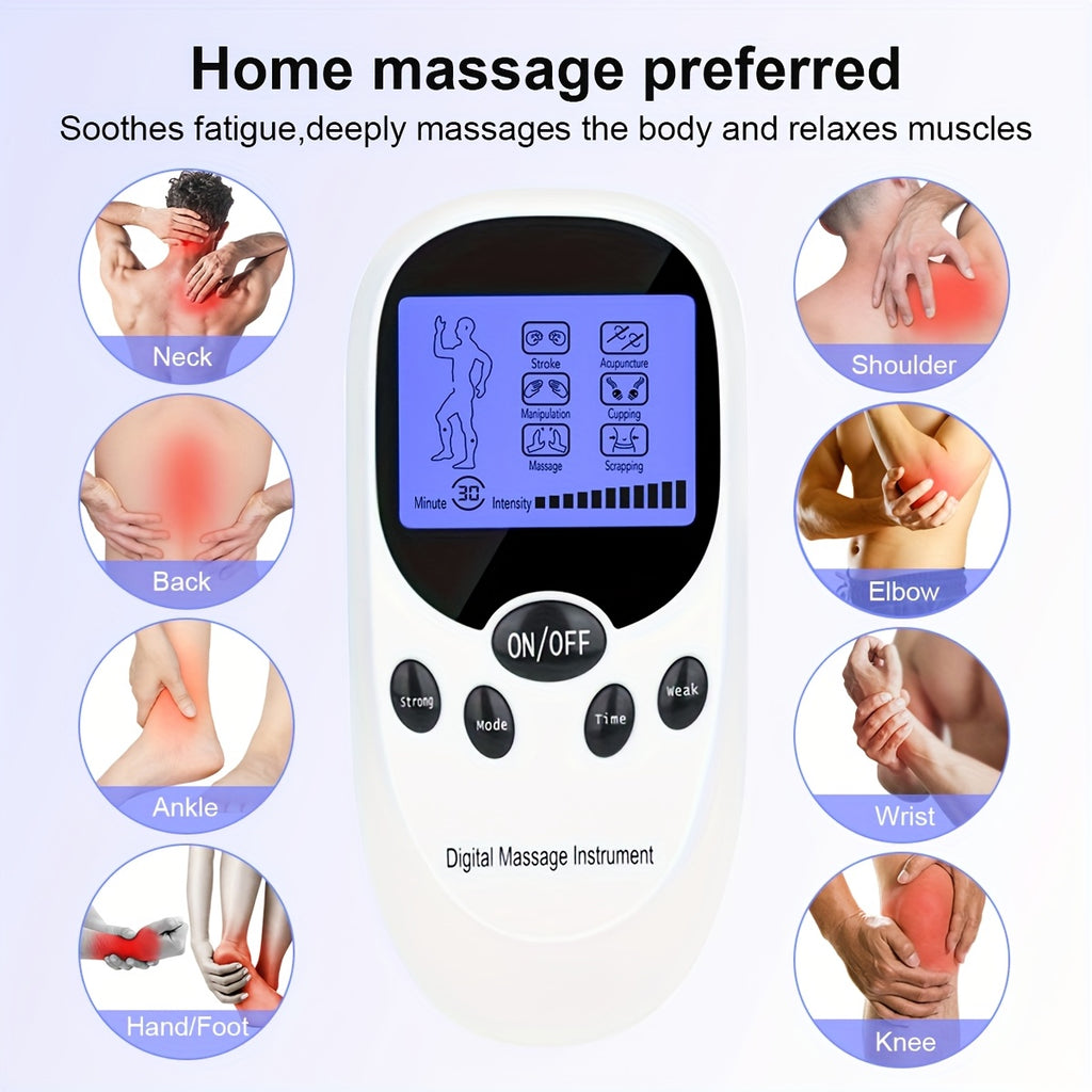 Muscle Relief Pulse Massager with 8 Electrodes